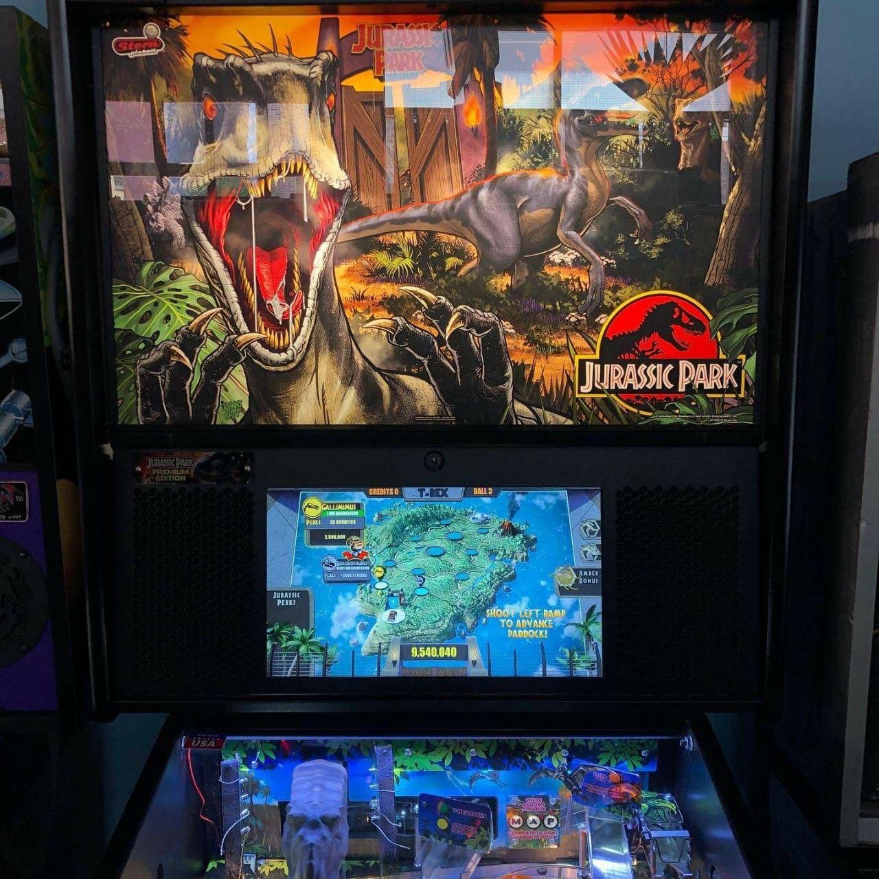 Buy Jurassic Park Premium Pinball Machine Online - Premium Pinball LLC